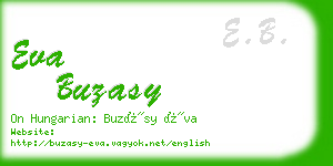 eva buzasy business card